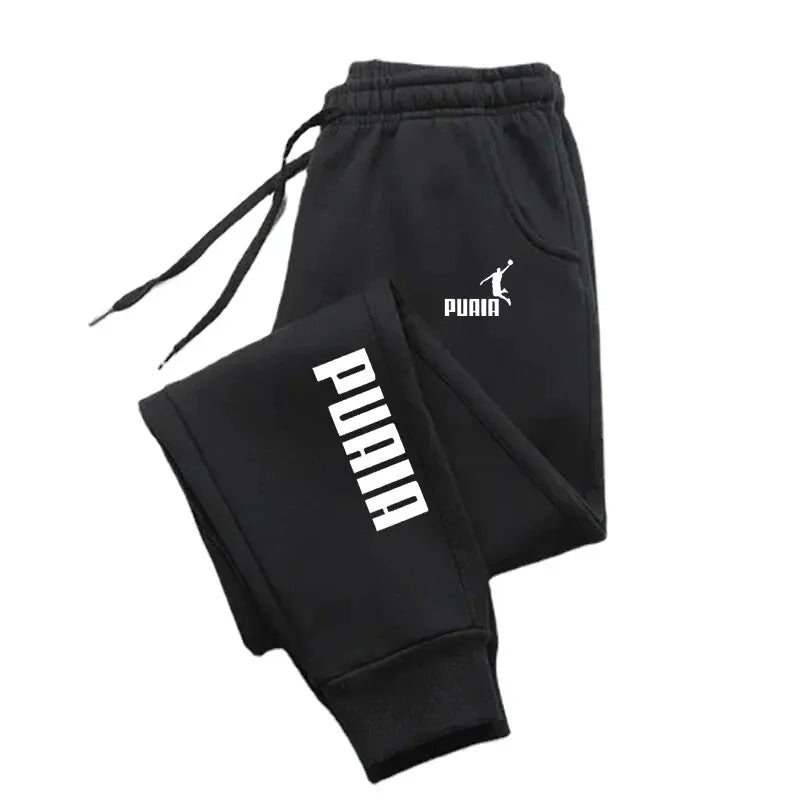 PUAIA Print Men'S Pants Autumn/Winter New Sport Jogging Trousers Fitness Loose Fit Clothing Solid Color Outfit Streetwear Pants