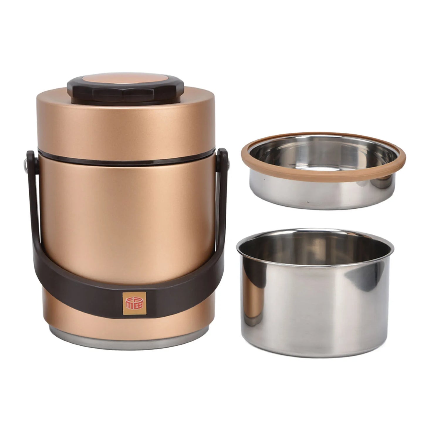 1500Ml Vacuum Bento Lunch Box 304 Stainless Steel 3 Layer Portable Insulated Food Jar for Students Office Worker