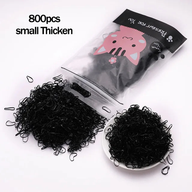 1000Pcs/Pack Girls Colorful Small Disposable Rubber Bands Gum for Ponytail Hold Scrunchie Hair Bands Fashion Hair Accessories