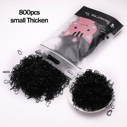 1000Pcs/Pack Girls Colorful Small Disposable Rubber Bands Gum for Ponytail Hold Scrunchie Hair Bands Fashion Hair Accessories