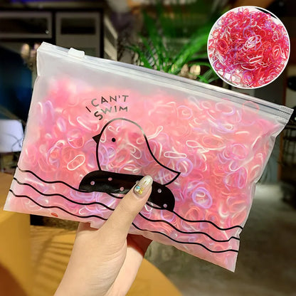 1000Pcs/Pack Girls Colorful Small Disposable Rubber Bands Gum for Ponytail Hold Scrunchie Hair Bands Fashion Hair Accessories