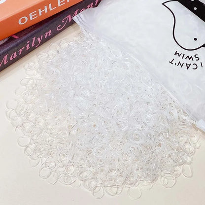 1000Pcs/Pack Girls Colorful Small Disposable Rubber Bands Gum for Ponytail Hold Scrunchie Hair Bands Fashion Hair Accessories