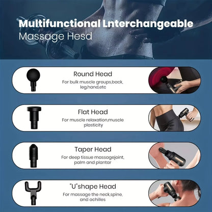 Experience Ultimate Muscle Relief with Our Powerful Electric Percussion Massager Gun - Your Go-To Fitness Companion for Neck, Back, and Shoulder Relaxation