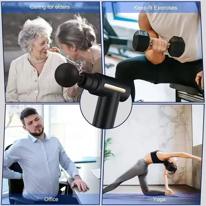 Experience Ultimate Muscle Relief with Our Powerful Electric Percussion Massager Gun - Your Go-To Fitness Companion for Neck, Back, and Shoulder Relaxation