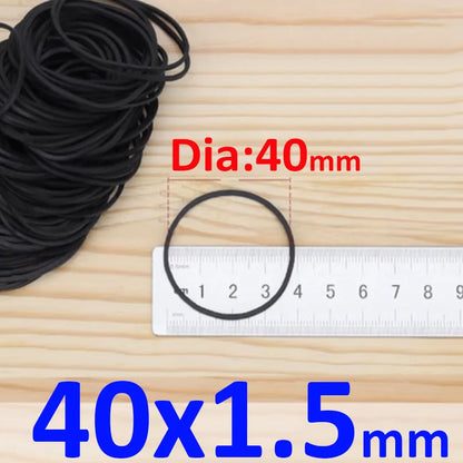 100-500Pcs Black Rubber Band Elastic Bands for Office School Home Strong Elastic Rings