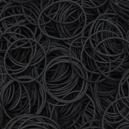 100-500Pcs Black Rubber Band Elastic Bands for Office School Home Strong Elastic Rings