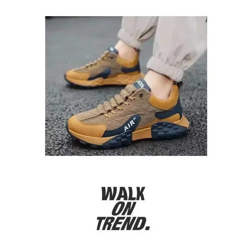 2025 Men's Casual Platform Sneakers - Stylish & Comfortable Plus Size 43-44