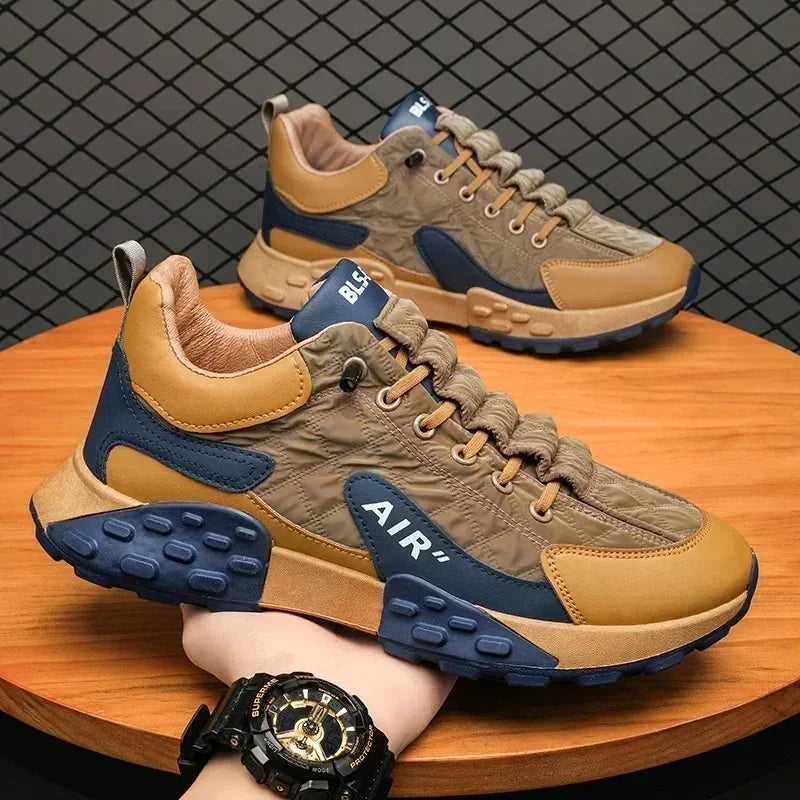 2025 Men's Casual Platform Sneakers - Stylish & Comfortable Plus Size 43-44