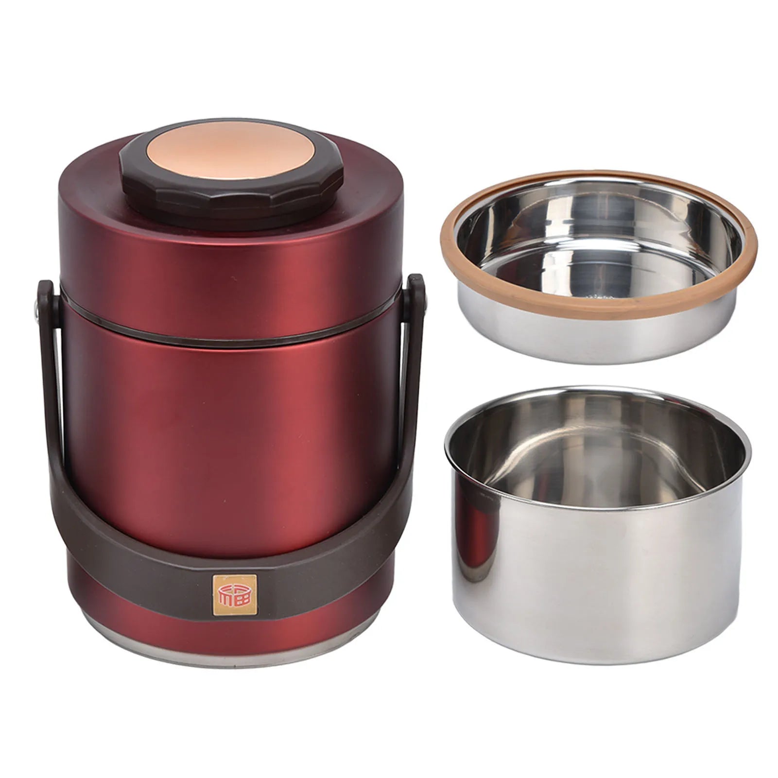 1500Ml Vacuum Bento Lunch Box 304 Stainless Steel 3 Layer Portable Insulated Food Jar for Students Office Worker