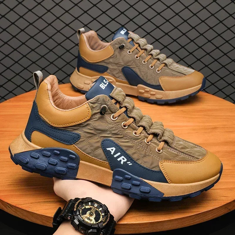 2025 Men's Casual Platform Sneakers - Stylish & Comfortable Plus Size 43-44