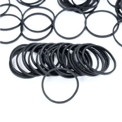 100-500Pcs Black Rubber Band Elastic Bands for Office School Home Strong Elastic Rings