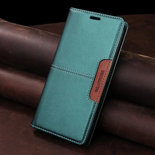 Premium Leather Magnetic Flip Case for iPhone 16/15/14/Pro Max - Stylish Wallet with Card Slots for All Models Including 13/12/11/XR/XS Max/7/8 Plus/SE 2022