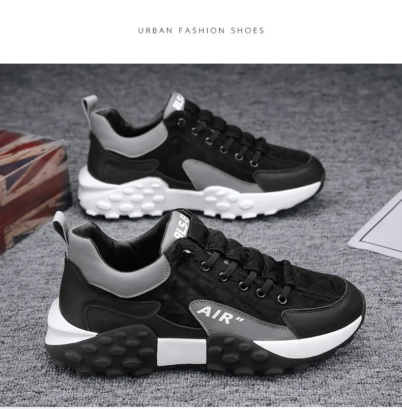 2025 Men's Casual Platform Sneakers - Stylish & Comfortable Plus Size 43-44