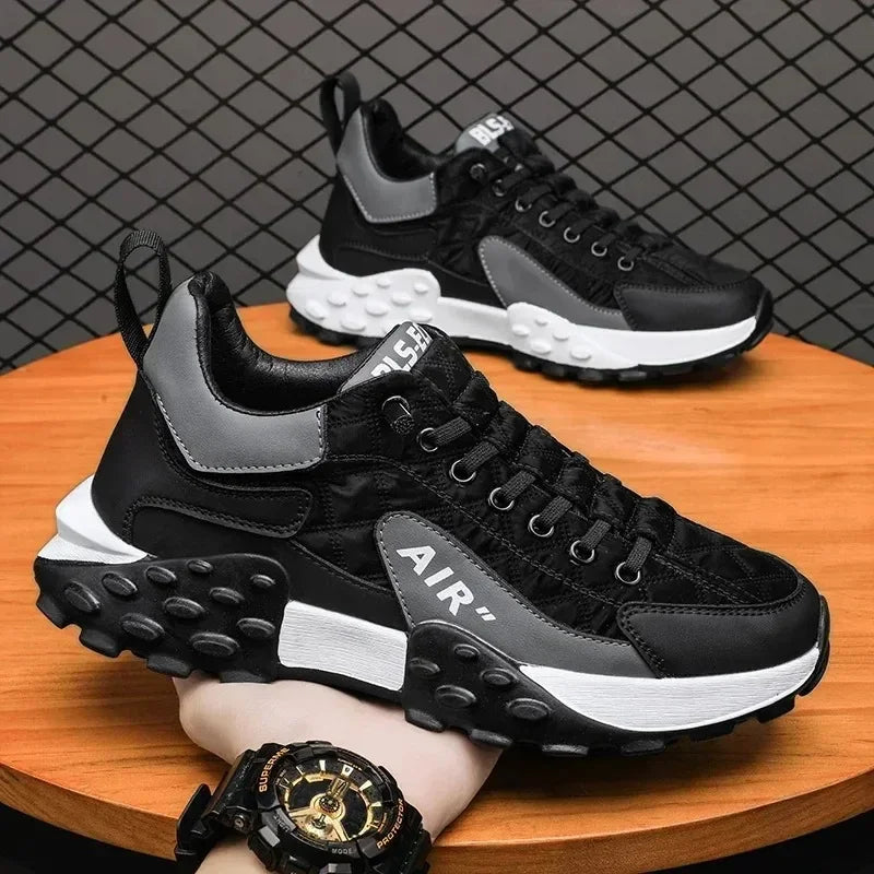 2025 Men's Casual Platform Sneakers - Stylish & Comfortable Plus Size 43-44