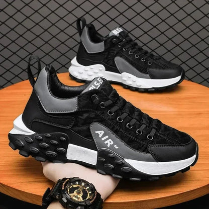 2025 Men's Casual Platform Sneakers - Stylish & Comfortable Plus Size 43-44