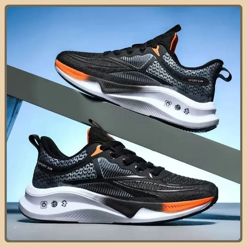 Elevate Your Comfort with Lightweight Lace-Up Men's Running & Walking Sneakers - Breathable & Stylish Tennis Shoes