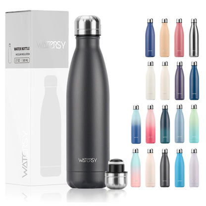 500Ml Stainless Steel Water Bottle Insulated Vacuum Flask Double Wall Thermal Cup Keep Cold Hot Sports Kettle Gift for Friends