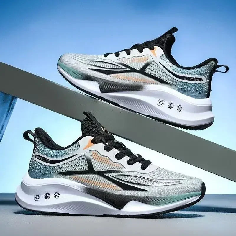 Elevate Your Comfort with Lightweight Lace-Up Men's Running & Walking Sneakers - Breathable & Stylish Tennis Shoes