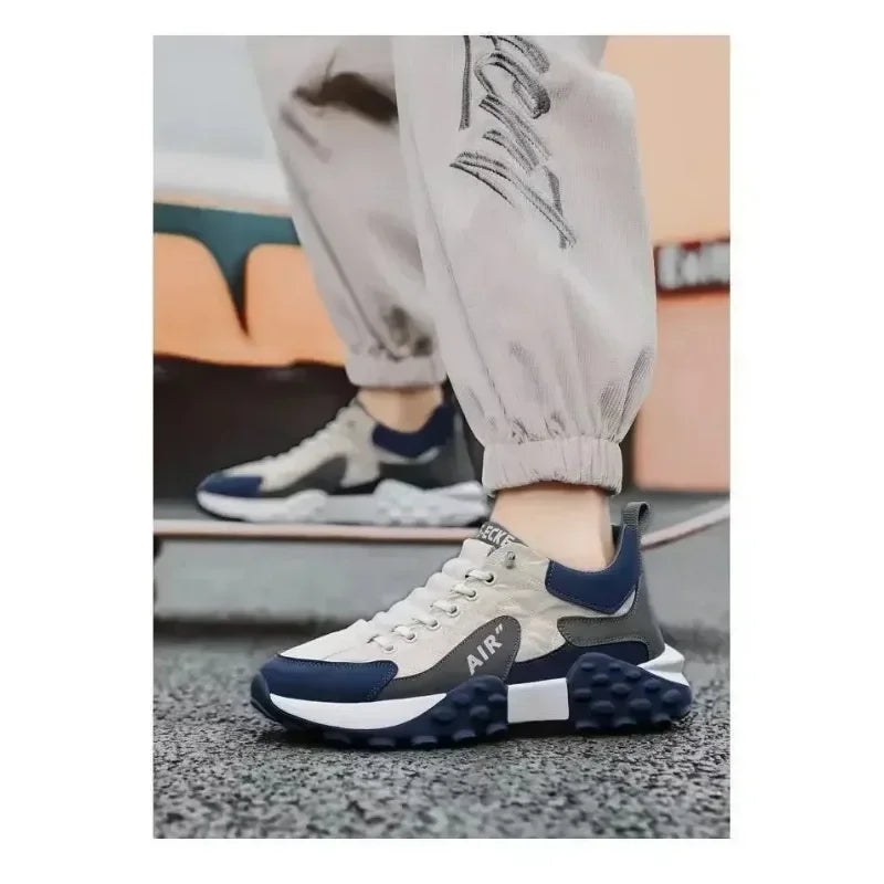2025 Men's Casual Platform Sneakers - Stylish & Comfortable Plus Size 43-44