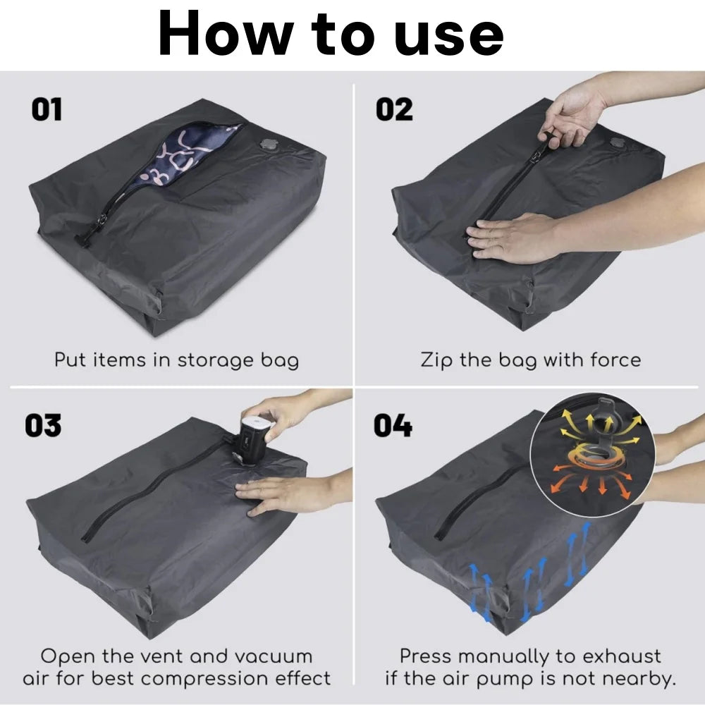 Travel Essentials Vacuum Storage Bags,Suitcases Clothes Organizer Packaging Bags Practical Accessories Compression Packing Cubes