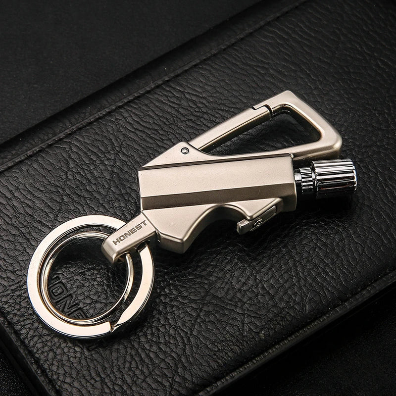 Multifunctional Keychain Kerosene Lighter Beer Bottle Opener Outdoor Portable Igniter Smoking Accessories Gadgets for Men