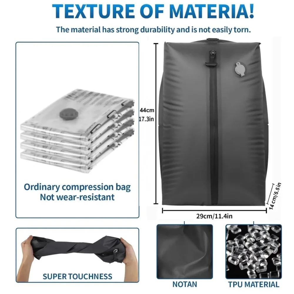 Travel Essentials Vacuum Storage Bags,Suitcases Clothes Organizer Packaging Bags Practical Accessories Compression Packing Cubes